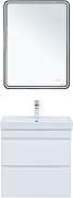 Тумба с раковиной Aquanet Слим 60 348177 подвесная цвет Белый сатин-5