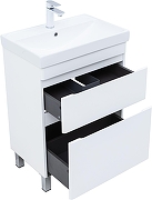 Тумба с раковиной Aquanet Слим 60 348178 цвет Белый сатин-1
