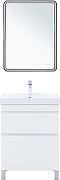 Тумба с раковиной Aquanet Слим 60 348178 цвет Белый сатин-5