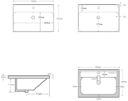 Тумба с раковиной Aquanet Слим 60 348178 цвет Белый сатин-9