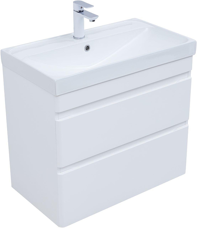 Тумба с раковиной Aquanet Слим 70 348179 подвесная 