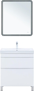 Тумба с раковиной Aquanet Слим 70 348180 цвет Белый сатин-5