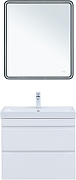 Тумба с раковиной Aquanet Слим 80 348181 подвесная цвет Белый сатин-5