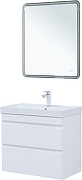 Тумба с раковиной Aquanet Слим 80 348181 подвесная цвет Белый сатин-7