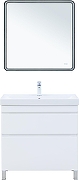 Тумба с раковиной Aquanet Слим 80 348182 цвет Белый сатин-5