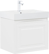 Тумба с раковиной Aquanet Агата 60 348184 подвесная цвет Белый сатин