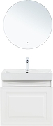 Тумба с раковиной Aquanet Агата 60 348184 подвесная цвет Белый сатин-5