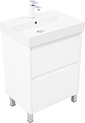 Тумба с раковиной Aquanet Nova Lite 2.0 60 348190 цвет Белый глянец-1