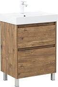 Тумба с раковиной Aquanet Nova Lite 2.0 60 348191 цвет Дуб рустикальный