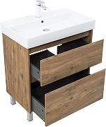 Тумба с раковиной Aquanet Nova Lite 2.0 75 348196 цвет Дуб рустикальный-2