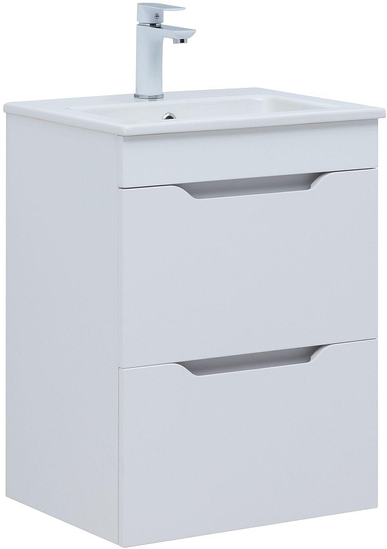 Тумба с раковиной Aquanet Практика 50 354885 подвесная 