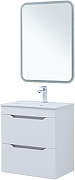 Тумба с раковиной Aquanet Практика 60 354886 подвесная цвет Белый глянец-7