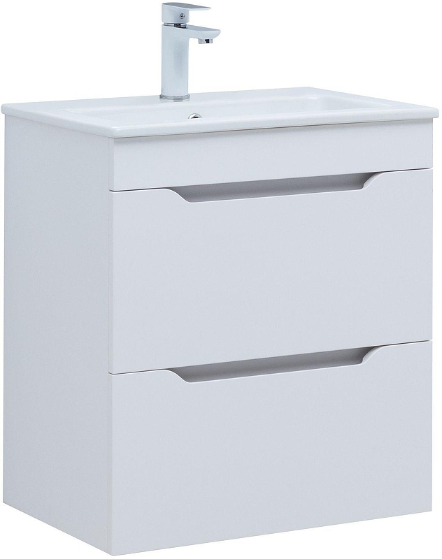 Тумба с раковиной Aquanet Практика 60 354886 подвесная 