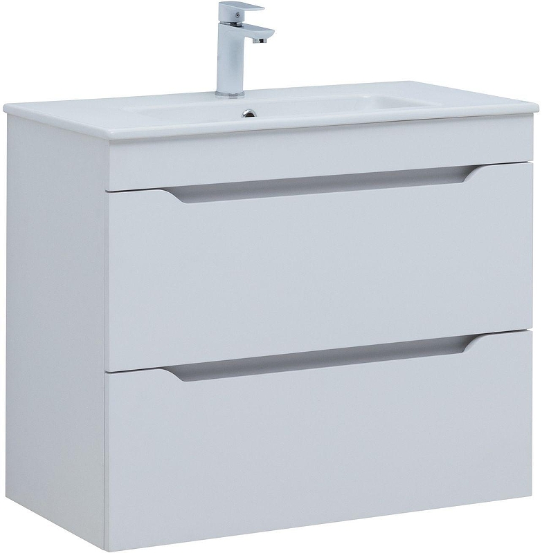 Тумба с раковиной Aquanet Практика 80 354989 подвесная 