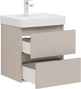 Тумба под раковину Aquanet Вега 2.0 50 362541 подвесная цвет Бежевый-5