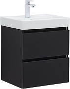 Тумба под раковину Aquanet Вега 2.0 50 362542 подвесная цвет Черный