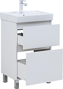 Тумба под раковину Aquanet Вега 50 362545 цвет Белый глянец-3