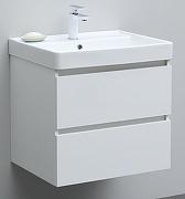 Тумба под раковину Aquanet Вега 60 362546 подвесная цвет Белый глянец