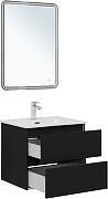 Тумба под раковину Aquanet Вега 2.0 60 362548 подвесная цвет Черный-9