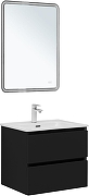 Тумба под раковину Aquanet Вега 2.0 60 362548 подвесная цвет Черный-10