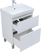 Тумба под раковину Aquanet Вега 60 362551 цвет Белый глянец-4
