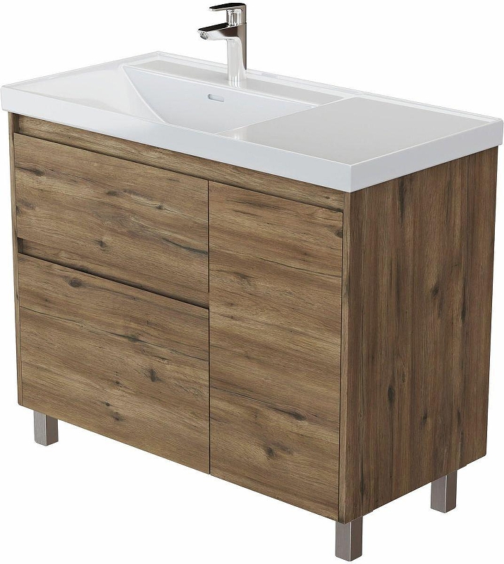 Тумба с раковиной Aquanet Nova Lite 2.0 100 L 365910 