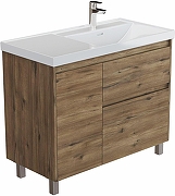 Тумба с раковиной Aquanet Nova Lite 2.0 100 R 365915 цвет Дуб рустикальный