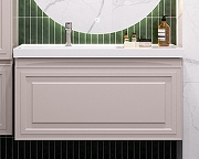 Тумба с раковиной Aquanet Агата 100 L 365933 подвесная цвет Бежевый