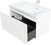 Тумба с раковиной Aquanet Агата 90 R 365936 подвесная цвет Белый сатин-3