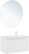 Тумба с раковиной Aquanet Агата 90 R 365936 подвесная цвет Белый сатин-8