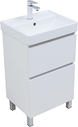 Тумба с раковиной Aquanet Вега 50 367327 цвет Белый глянец-1