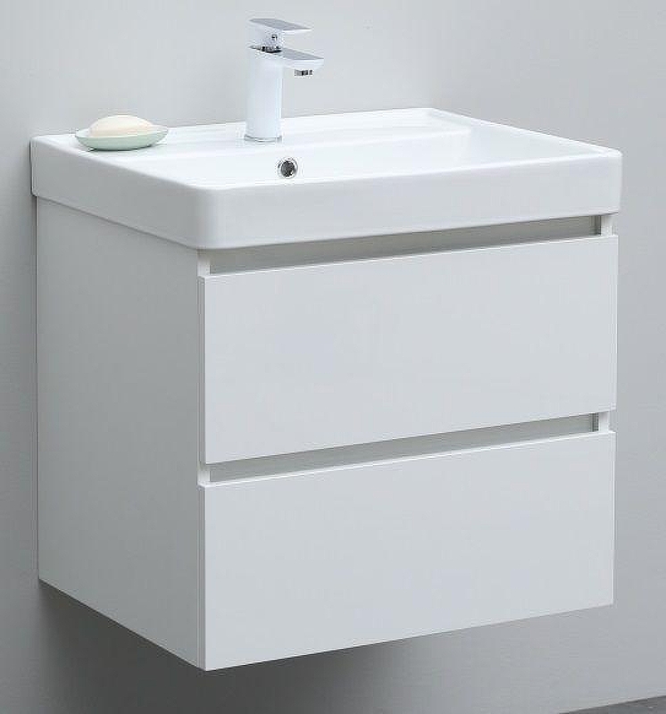 Тумба с раковиной Aquanet Вега 60 367328 подвесная 