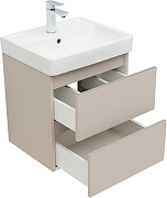 Тумба с раковиной Aquanet Вега 2.0 60 367329 подвесная цвет Бежевый-4