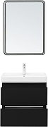 Тумба с раковиной Aquanet Вега 2.0 60 367330 подвесная цвет Черный-3