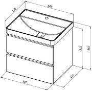 Тумба с раковиной Aquanet Вега 2.0 60 367330 подвесная цвет Черный-6