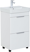 Тумба с раковиной Aquanet Ирис new 50 367334 цвет Белый глянец