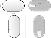 Зеркало Aquanet Контур 60 367645 с подсветкой цвет Черный с бесконтактным выключателем-1