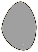 Зеркало Aquanet Контур 60 367646 с подсветкой цвет Черный с бесконтактным выключателем