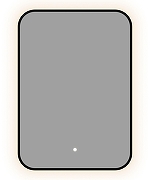 Зеркало Aquanet Контур 50 367648 с подсветкой цвет Черный с бесконтактным выключателем