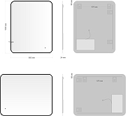 Зеркало Aquanet Контур 100 367651 с подсветкой цвет Черный с бесконтактным выключателем-1