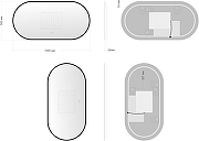 Зеркало Aquanet Контур 50 367656 с подсветкой цвет Черный с сенсорным выключателем и подогревом-1