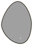 Зеркало Aquanet Контур 60 367658 с подсветкой цвет Черный с сенсорным выключателем и подогревом