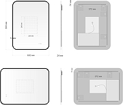 Зеркало Aquanet Контур 60 367661 с подсветкой цвет Черный с сенсорным выключателем и подогревом-1