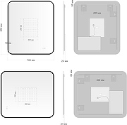 Зеркало Aquanet Контур 80 367662 с подсветкой цвет Черный с сенсорным выключателем и подогревом-1