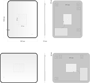 Зеркало Aquanet Контур 100 367663 с подсветкой цвет Черный с сенсорным выключателем и подогревом-1