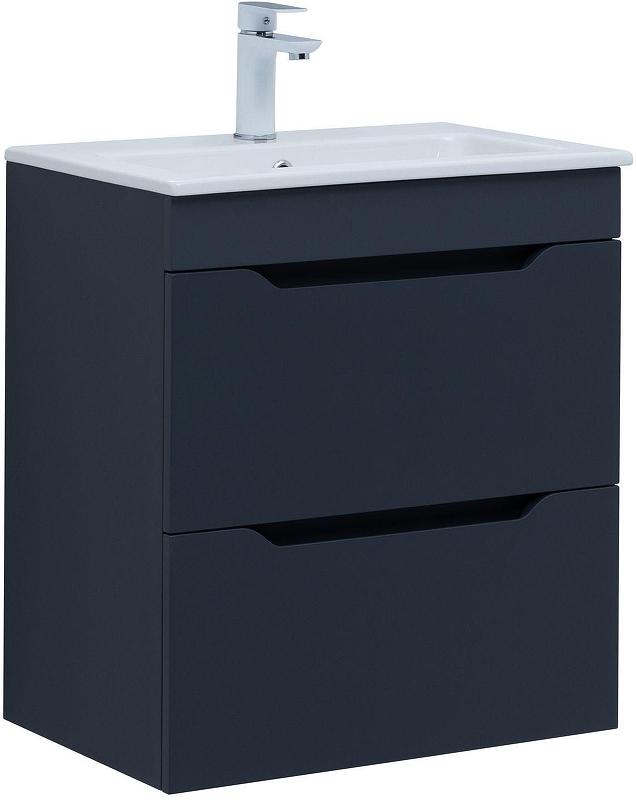 Тумба с раковиной Aquanet Практика 60 332509 подвесная 