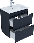 Тумба с раковиной Aquanet Практика 60 332509 подвесная цвет Маренго-2