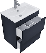 Тумба с раковиной Aquanet Практика 60 332509 подвесная цвет Маренго-3