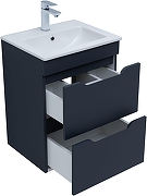 Тумба с раковиной Aquanet Практика 50 332511 подвесная цвет Маренго-2