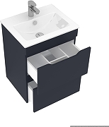 Тумба с раковиной Aquanet Практика 50 332511 подвесная цвет Маренго-3